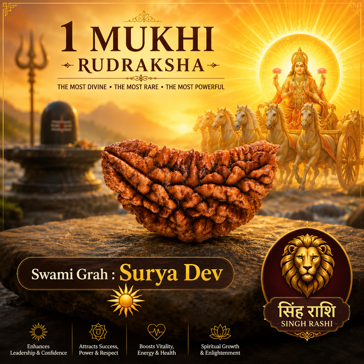 1 Mukhi Abhimantrit Rudraksha
