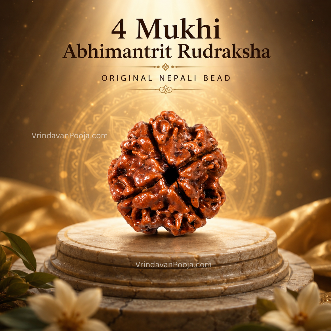 4 Mukhi Abhimantrit Rudraksha