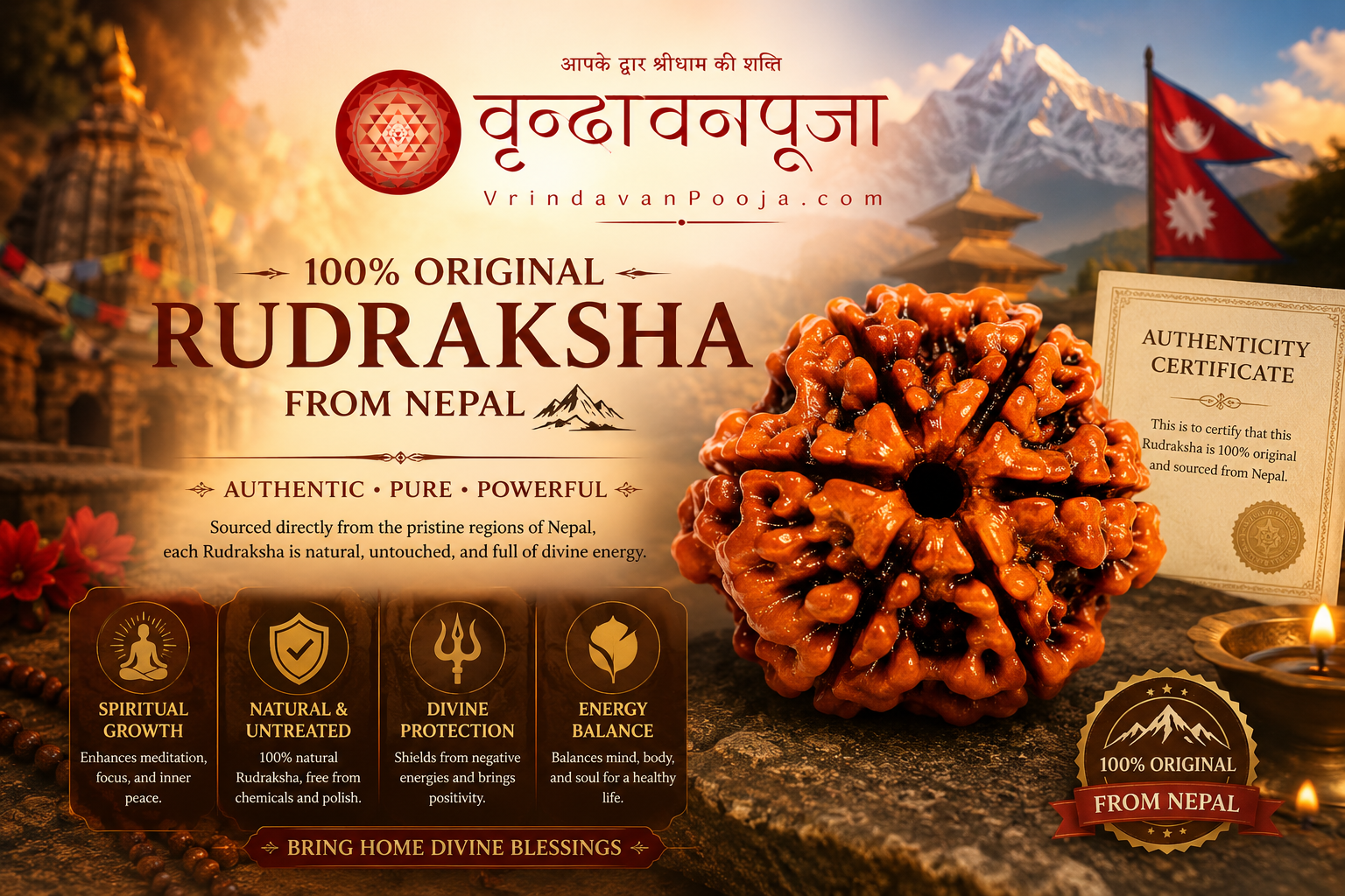 6 Mukhi Abhimantrit Rudraksha