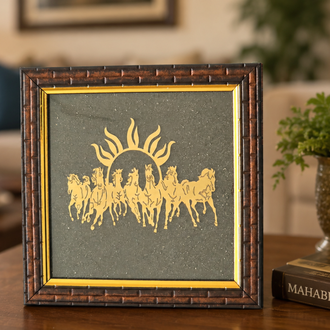 7 Horses on Raw Pyrite