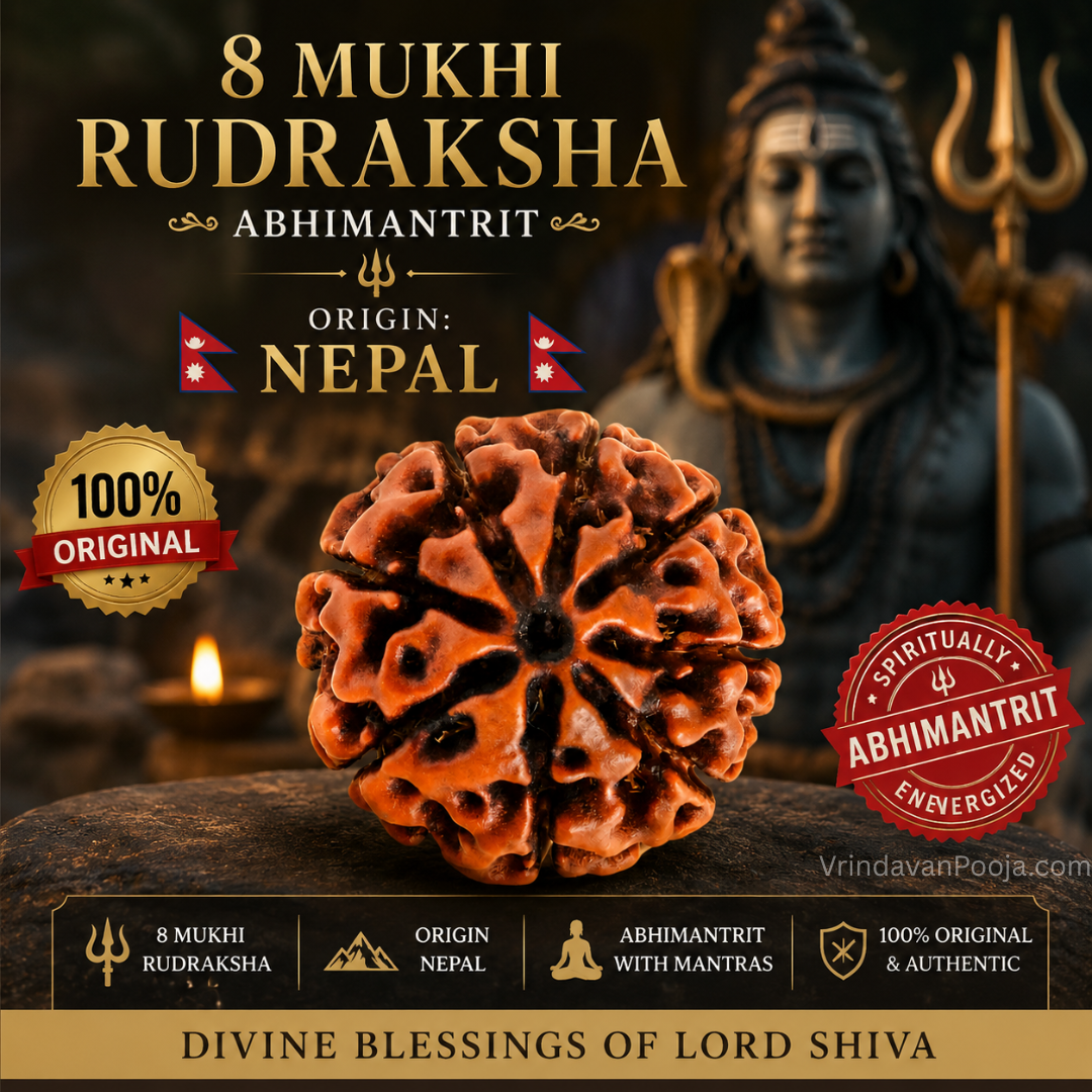 8 Mukhi Abhimantrit Rudraksha