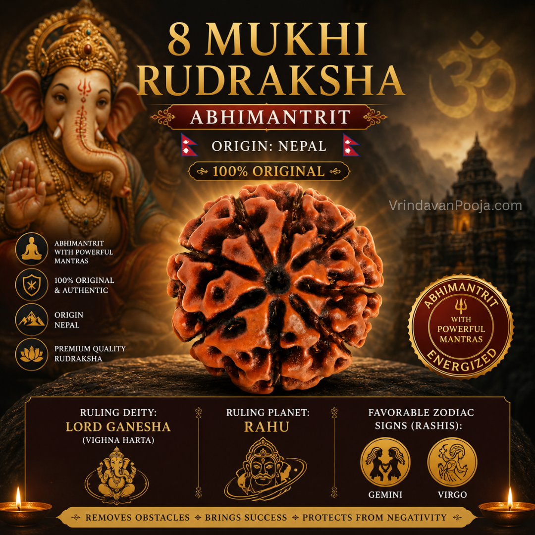 8 Mukhi Abhimantrit Rudraksha