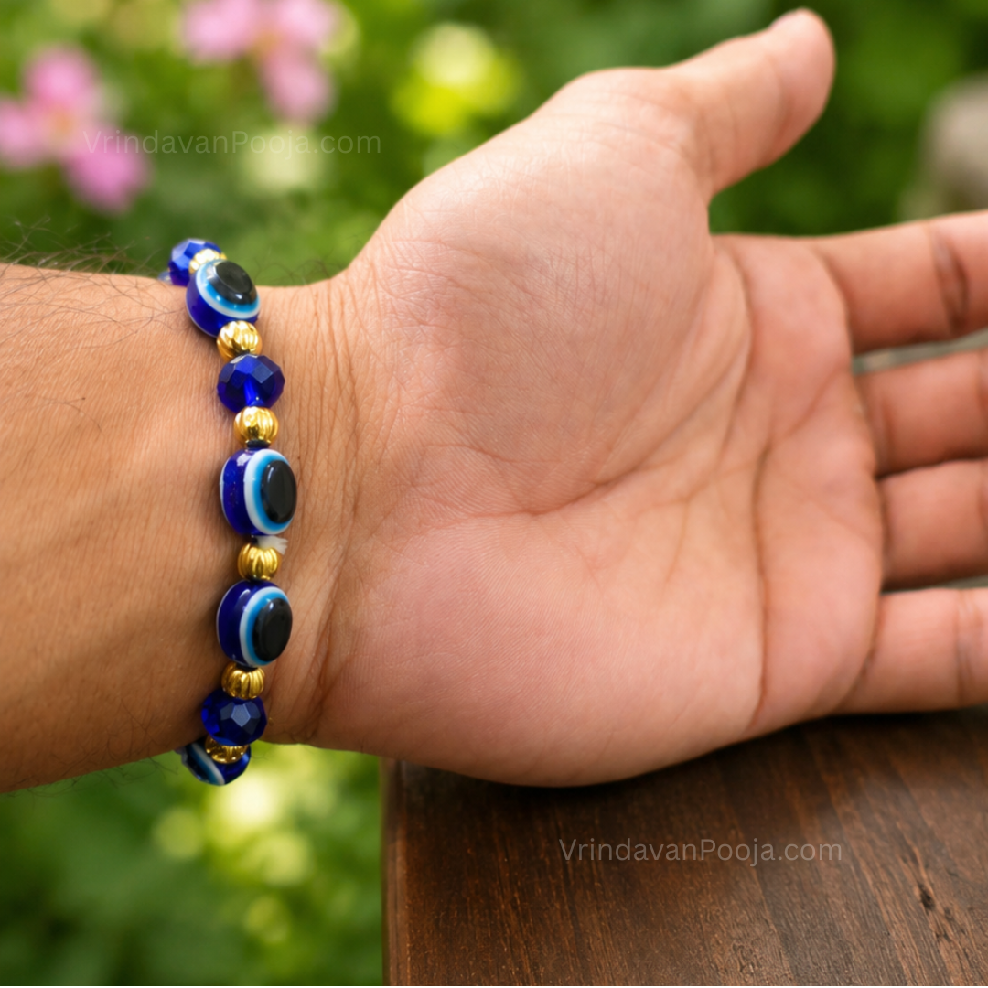 Evil Eye Bracelet with Ganesh Ji Blessing