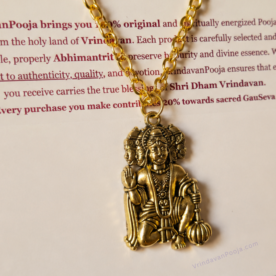 Gold Plated Hanuman Ji Pendant