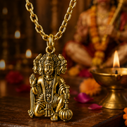 Gold Plated Hanuman Ji Pendant