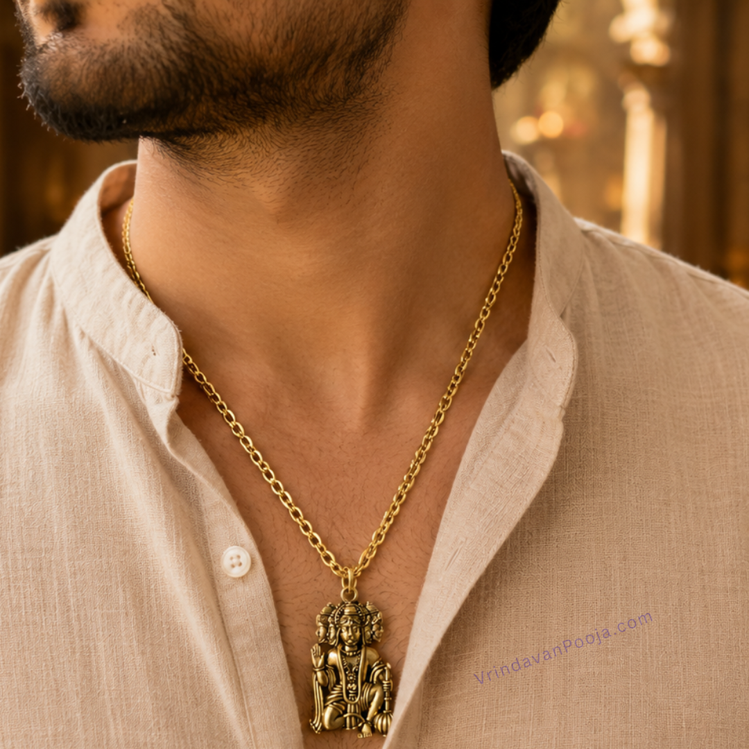 Gold Plated Hanuman Ji Pendant