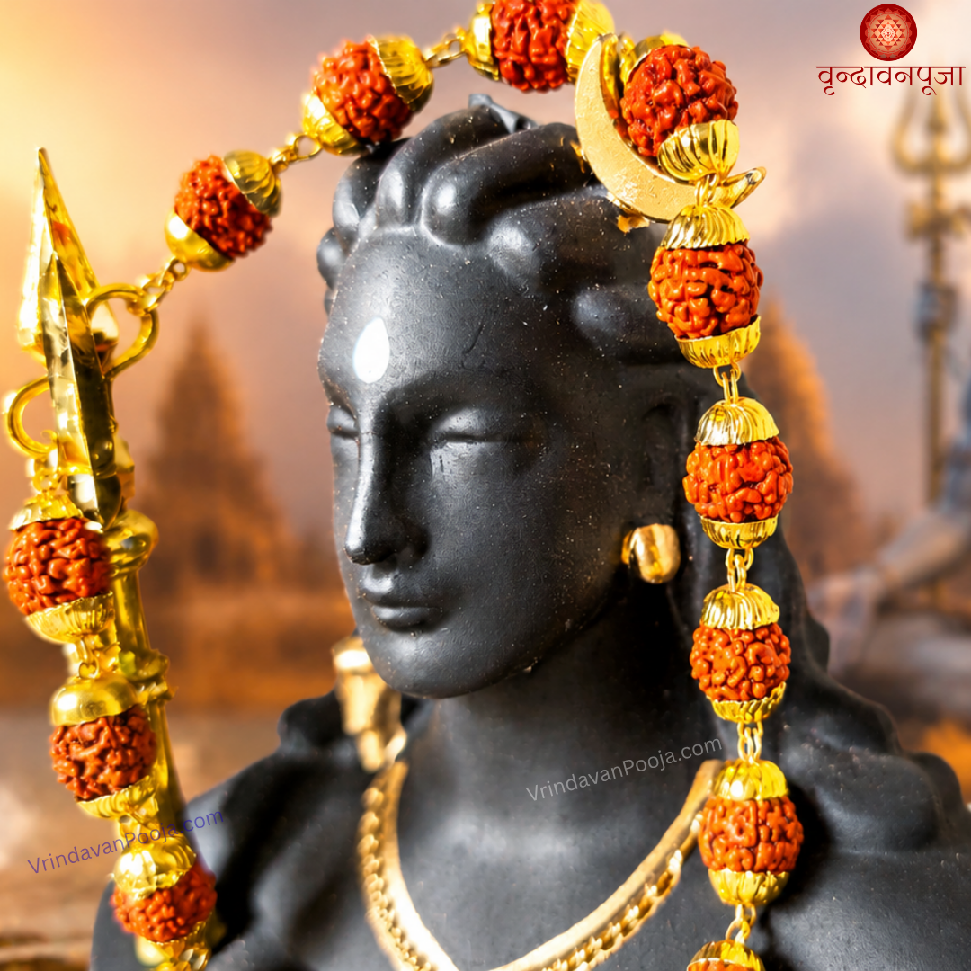 Gold Plated Premium Rudraksha Mala