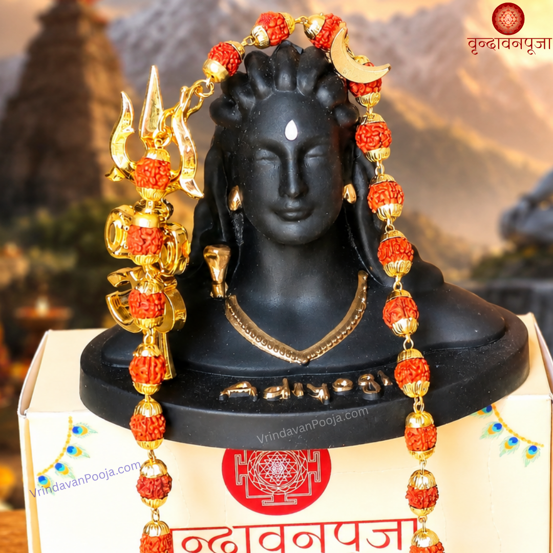 Gold Plated Premium Rudraksha Mala