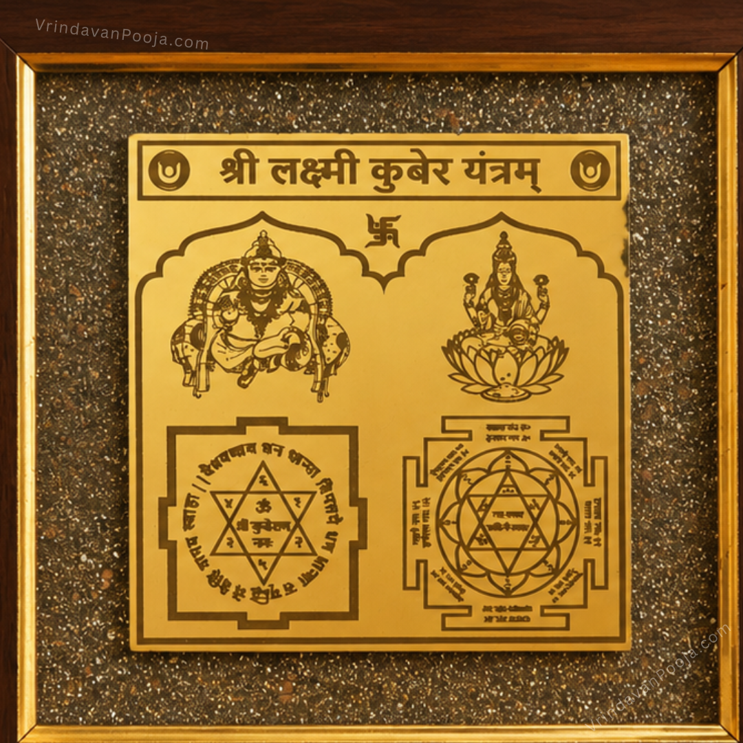 Shri Laxmi Kuber Yantra on Pyrite