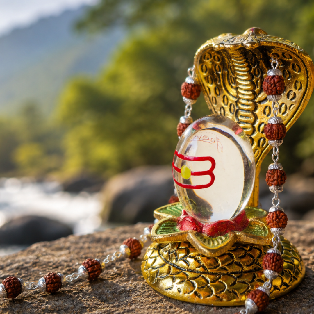 Silver Plated Divine Rudraksha Mala