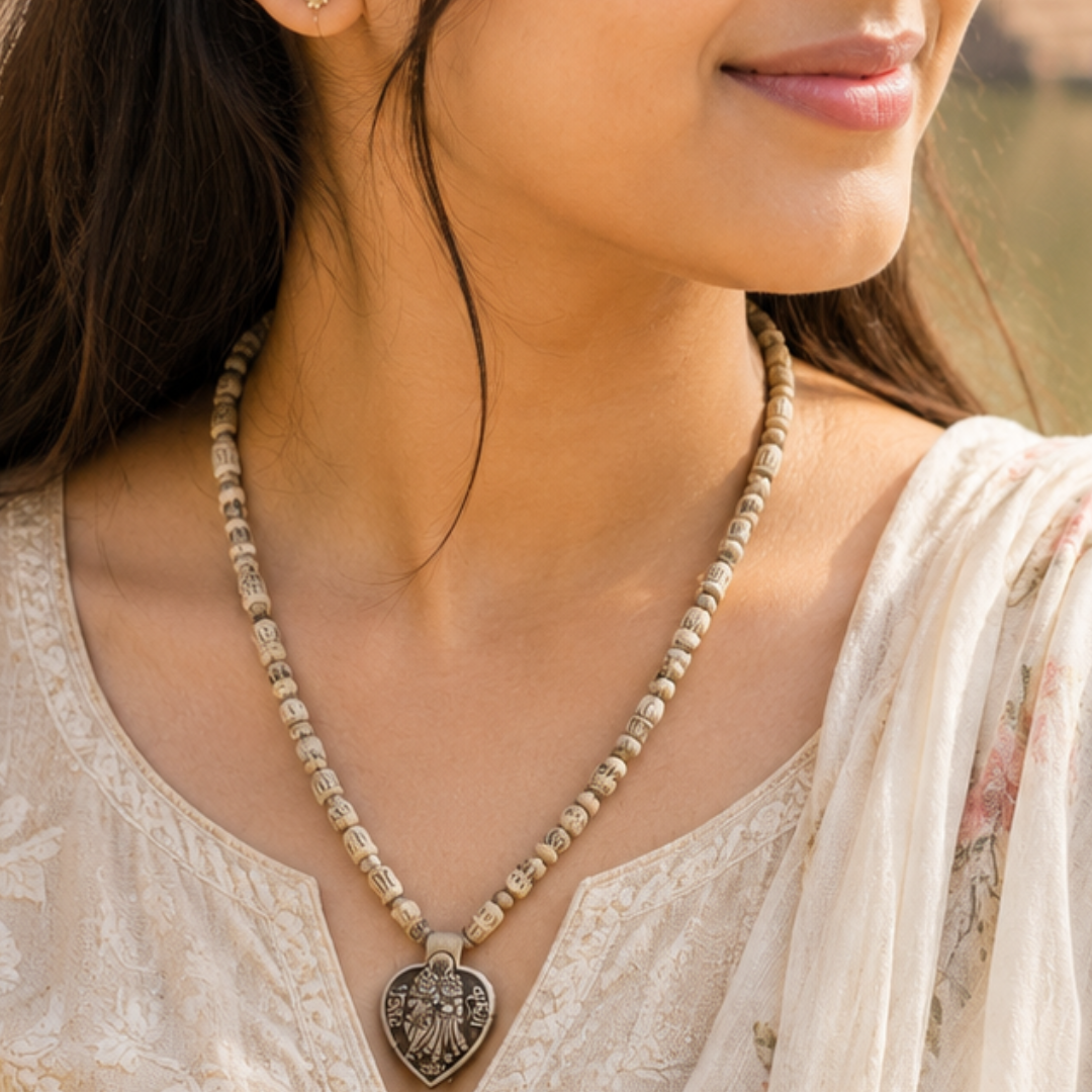 Tulsi Mala with Radha Krishna Pendant