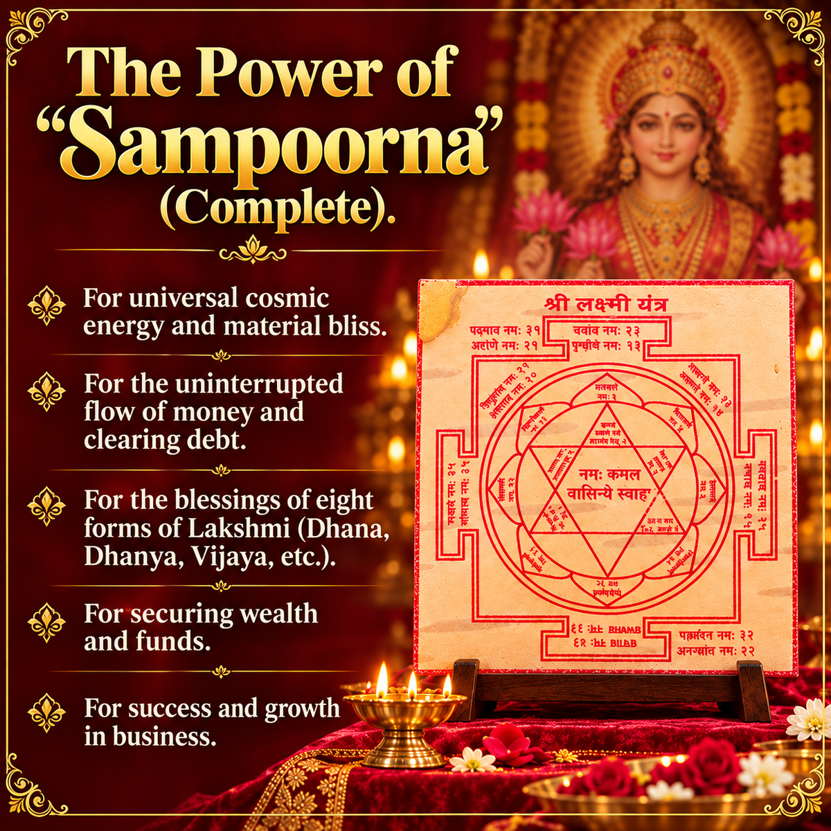 MahaLakshami Yantra - सम्पूर्ण महालक्ष्मी भोजपत्र यंत्र (अभिमंत्रित)