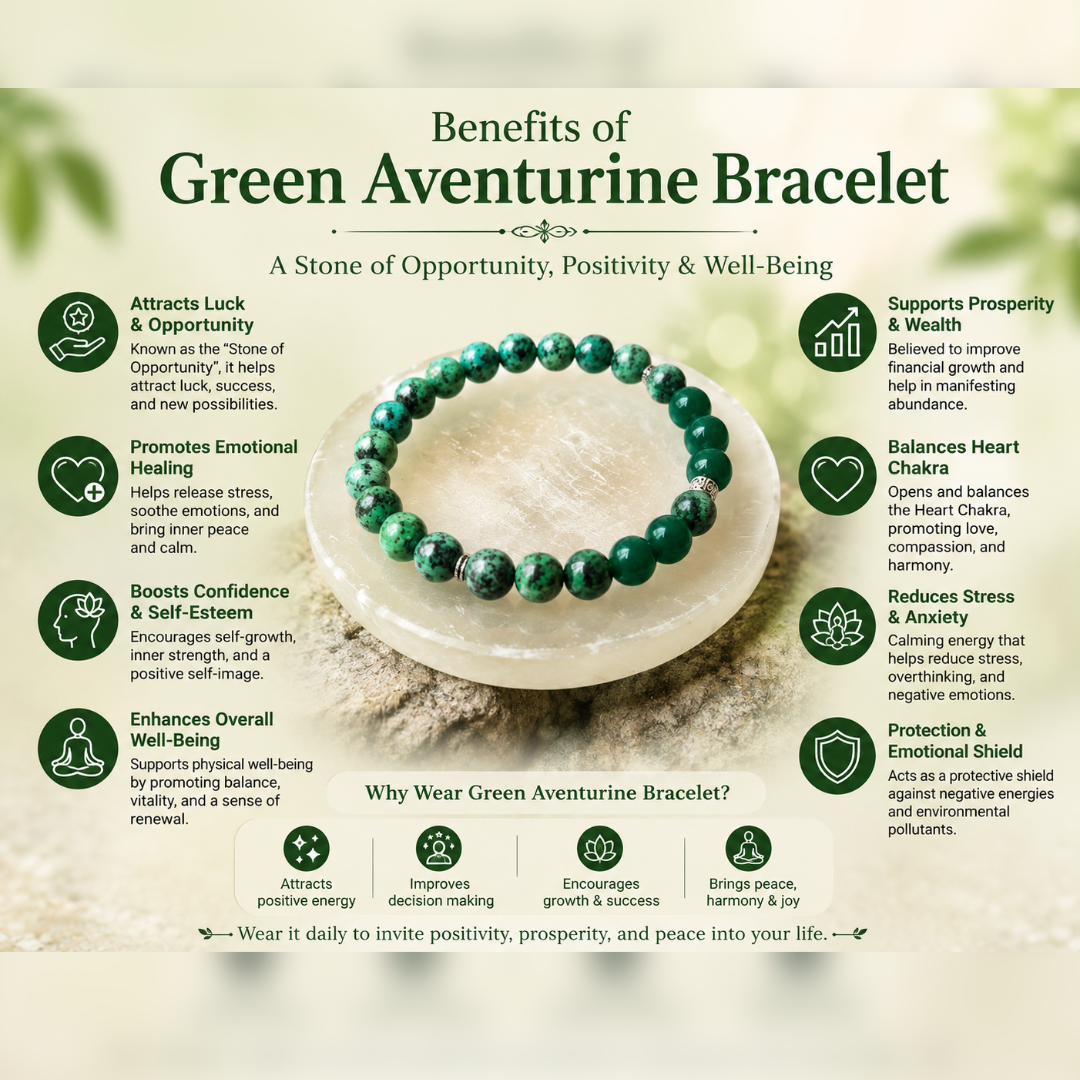 Green Aventurine Bracelet (Mithun Rashi) Gemini