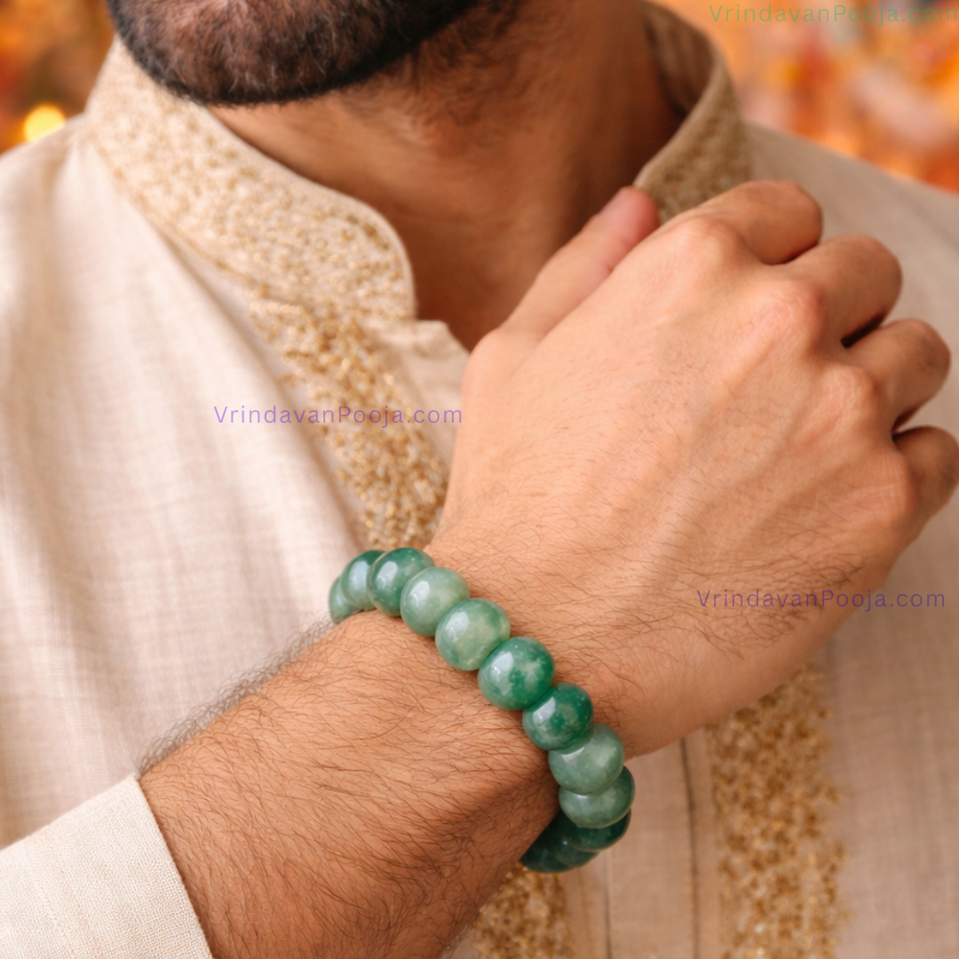 Green Aventurine Bracelet - Abhimantrit & Authentic