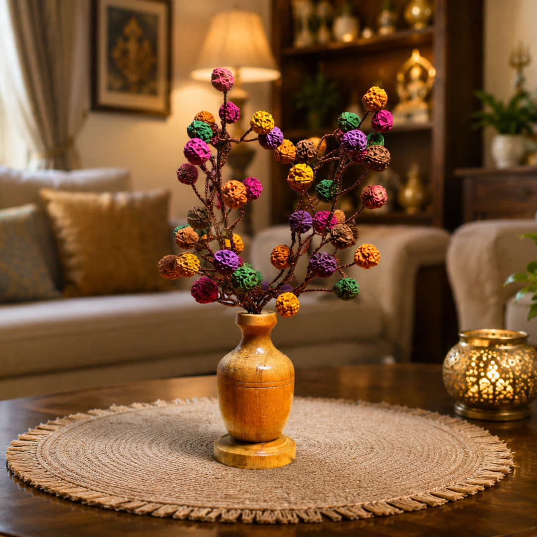 Rudraksha Tree | 54 Pcs of Natural Hand Painted 5 Face Rudraksh