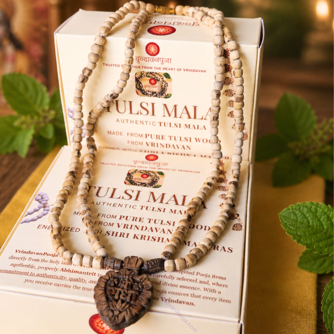 Shri Radha Locket Double Tulsi Mala