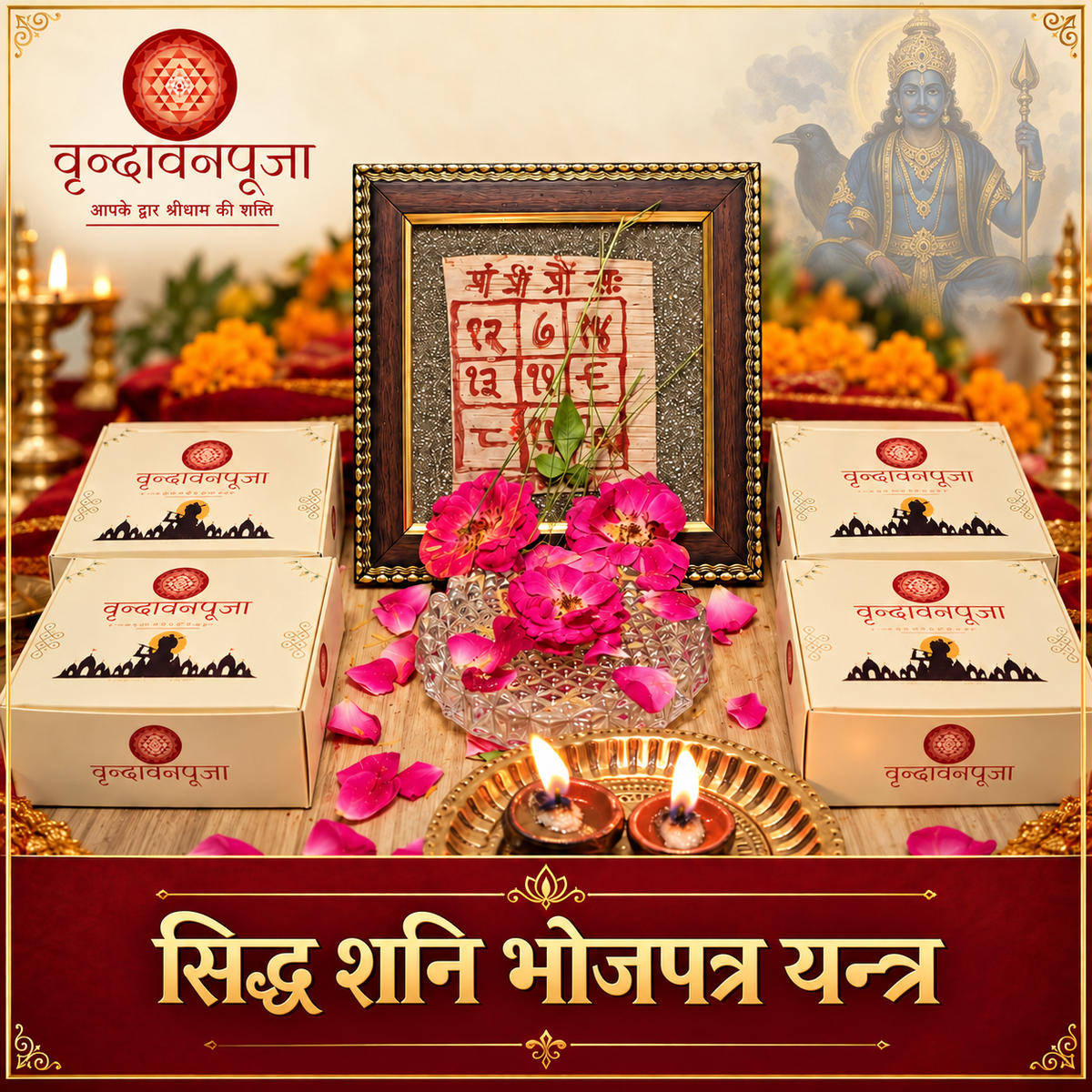 सिद्ध शनि भोजपत्र यन्त्र । Siddha Shani Yantra । Bhojpatra