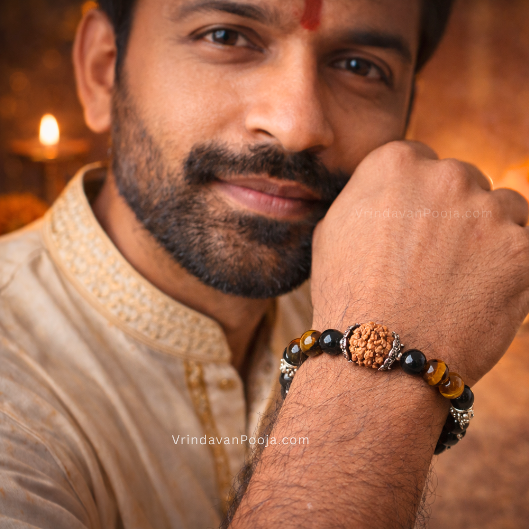 Tiger Stone Rudraksha Bracelet