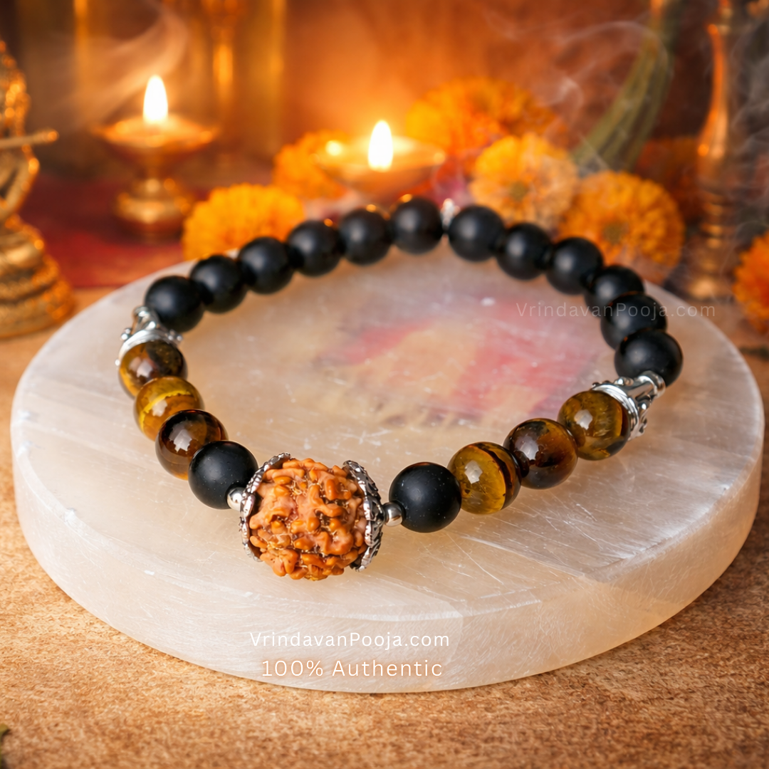 Tiger Stone Rudraksha Bracelet