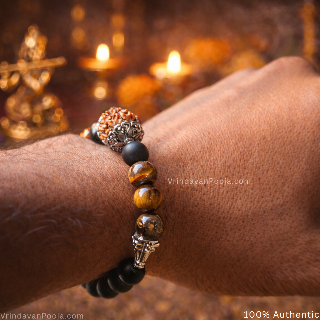 Tiger Stone Rudraksha Bracelet